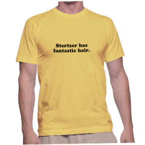 Stertzer has fantastic hair.