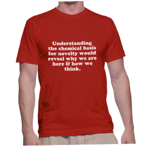 Understanding the chemical basis for novelty would reveal why we are here & how we think.