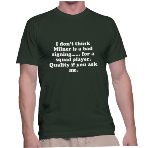 I don't think Milner is a bad signing...... for a squad player. Quality if you ask me.