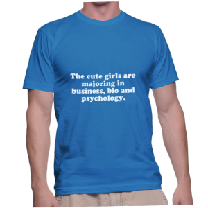 The cute girls are majoring in business, bio and psychology.