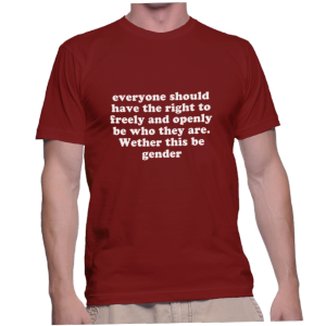 everyone should have the right to freely and openly be who they are. Wether this be gender