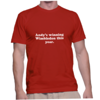 Andys winning Wimbledon this year.