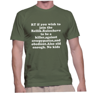 RT if you wish to join the Rellik.Rules:have to be a killer,against creepypastas,and obedient.Also old enough. No kids