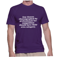 Any dances choreographed by professionals for competition should have their own category.