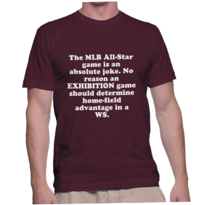 The MLB All-Star game is an absolute joke. No reason an EXHIBITION game should determine home-field advantage in a WS.