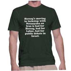 Herzog's moving in lockstep with Netanyahu on Iran is bad for Herzog, bad for Labor, bad for public debate in Israel.