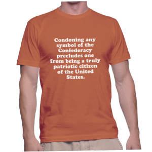 Condoning any symbol of the Confederacy precludes one from being a truly patriotic citizen of the United States.