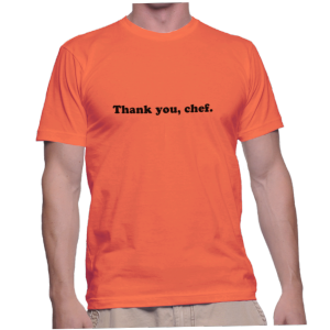 Thank you, chef.