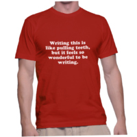 Writing this is like pulling teeth, but it feels so wonderful to be writing.