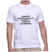 Atheistic proselytism is as terrible as religious proselytism.