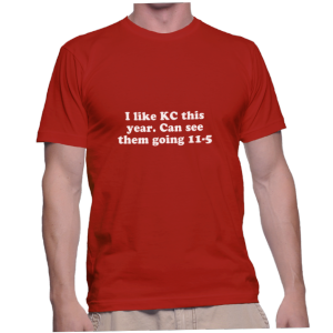 I like KC this year. Can see them going 11-5