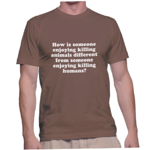 How is someone enjoying killing animals different from someone enjoying killing humans?