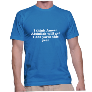 I think Ameer Abdullah will get 1,000 yards this year