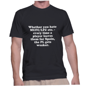 Whether you hate MUFC/LFC etc. - every time a player leaves them for Spain, the PL gets weaker.
