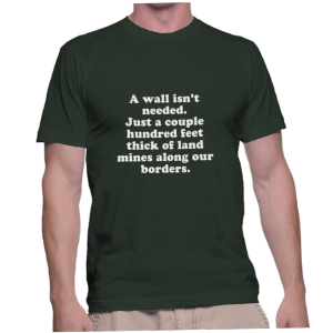 A wall isn't needed.Just a couple hundred feet thick of land mines along our borders.