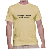 you can't argue with stupid