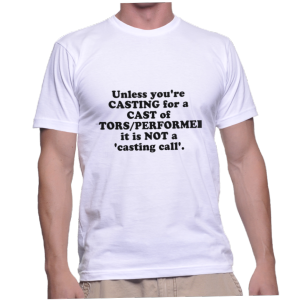 Unless you're CASTING for a CAST of ACTORS/PERFORMERS, it is NOT a 'casting call'.