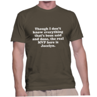 Though I don't know everything that's been said and done, the real MVP here is Jocelyn.