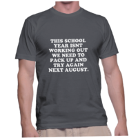 THIS SCHOOL YEAR ISNT WORKING OUT WE NEED TO PACK UP AND TRY AGAIN NEXT AUGUST.